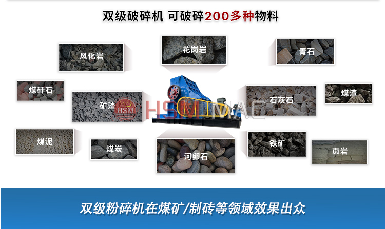 頁巖 泥土用雙級無篩底粉碎機干濕可破 低投資 高產(chǎn)量